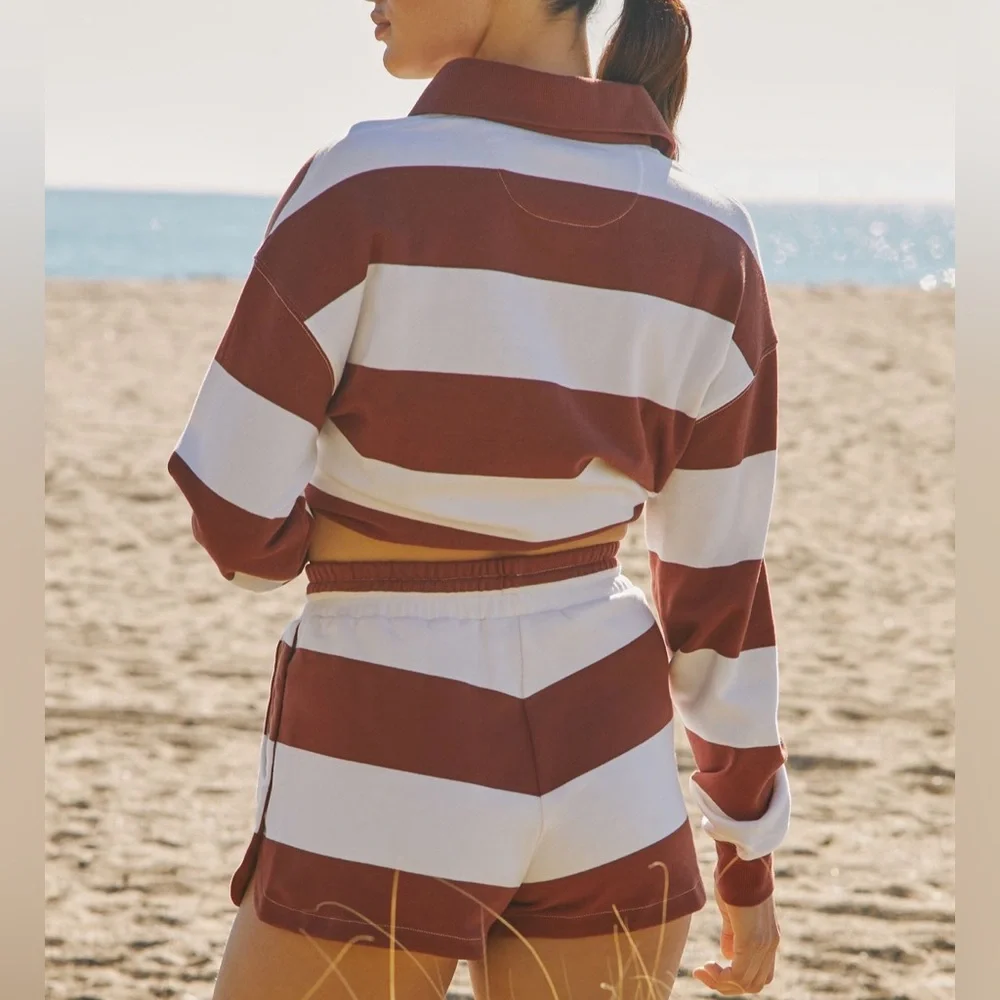 Beach Riot x Anthropologie Rocio Long Sleeve Collared Top - Picture 3 of 3